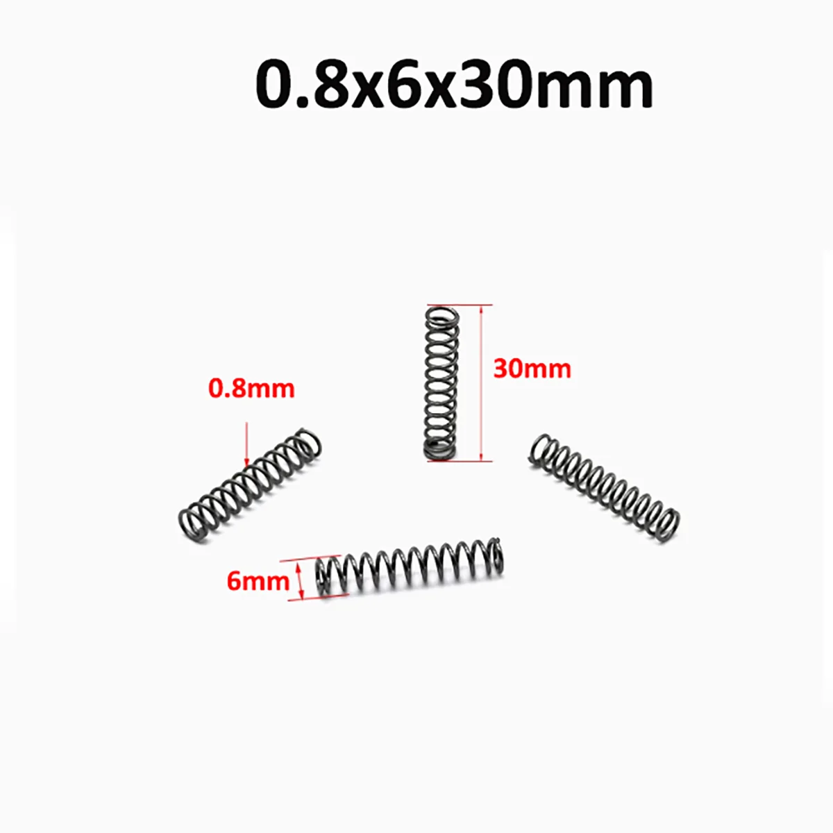 5pcs Wire Diameter 0.8mm Spring Steel Compression Springs Tools Accessories ﻿OD 4 5 6 7 8 9 10 11 12mm Length 5mm-50mm Spring