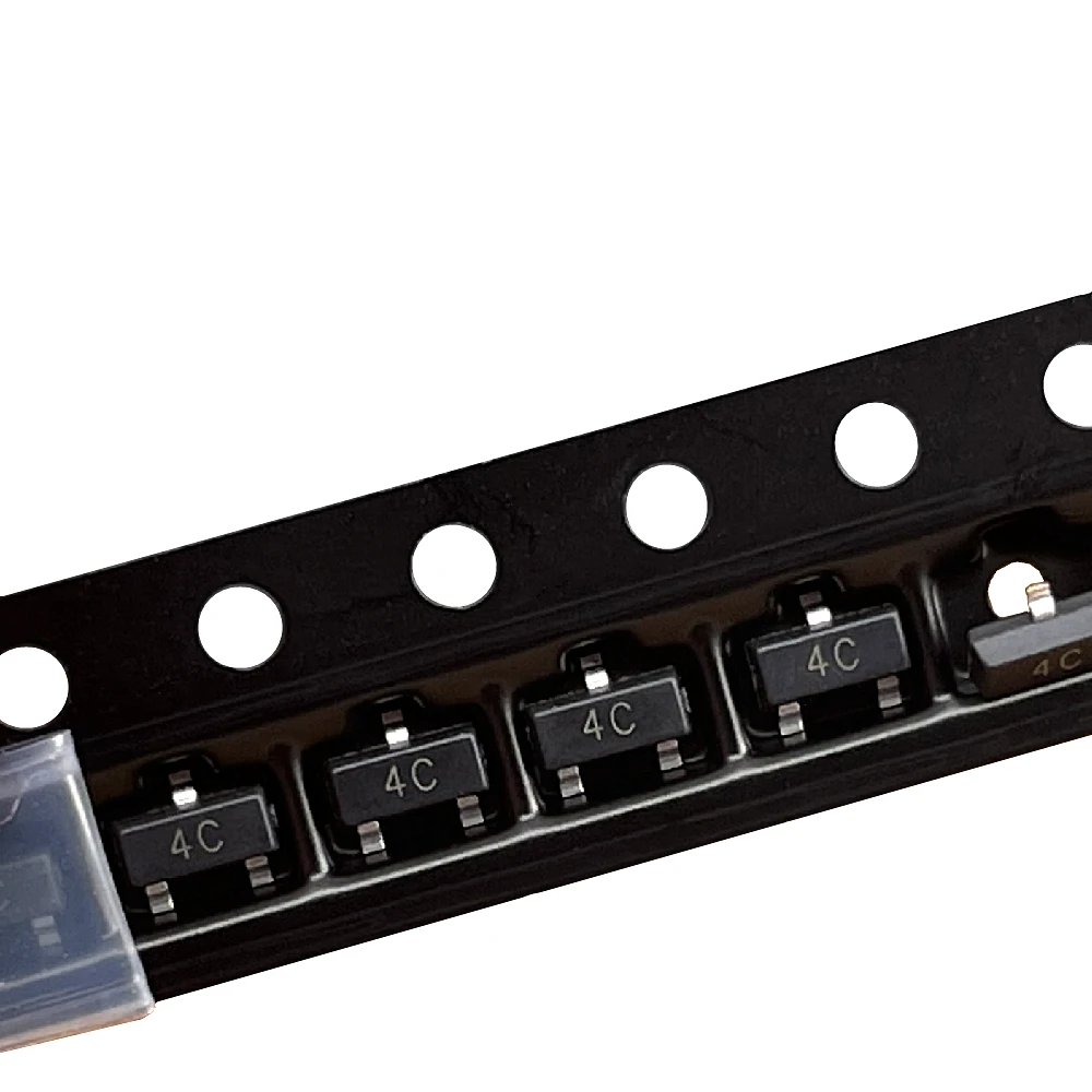 (100 unidades) Transistores de uso geral SOT-23 SMD PNP (Marcação 4C)