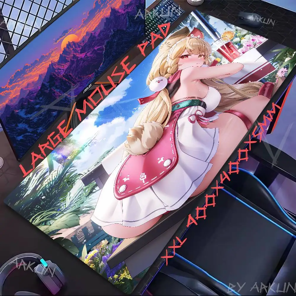 XL Zenless Zone Zero Cute Hot Yuzuha Kawaii Girl Alice Mouse Pad Gamer ملحقات الكمبيوتر لوحة المفاتيح شركة الألعاب مكتب الكمبيوتر المحمول