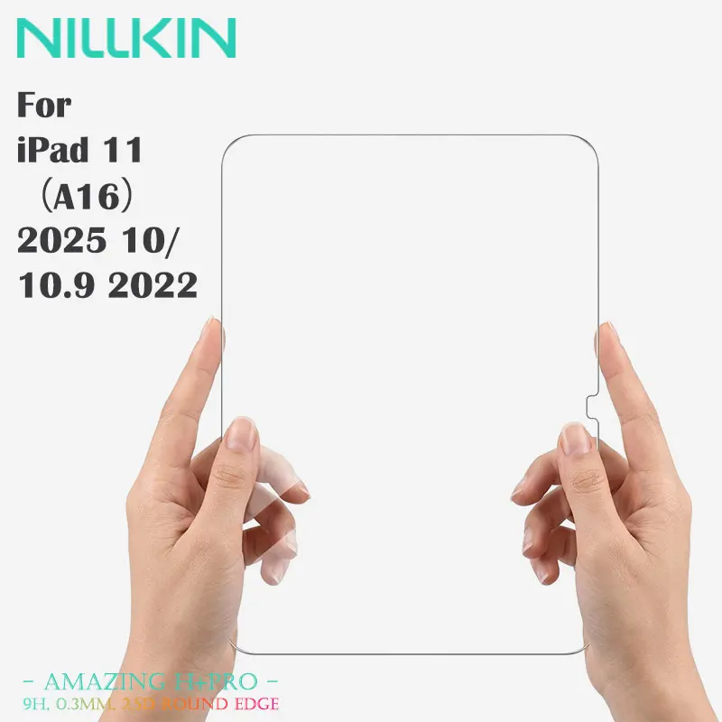 

For iPad 11(A16)2025/10.9 2022 NILLKIN Tempered Glass, Easy Install Dust-Free Applicator, Anti-Explosion 9H Screen Protector