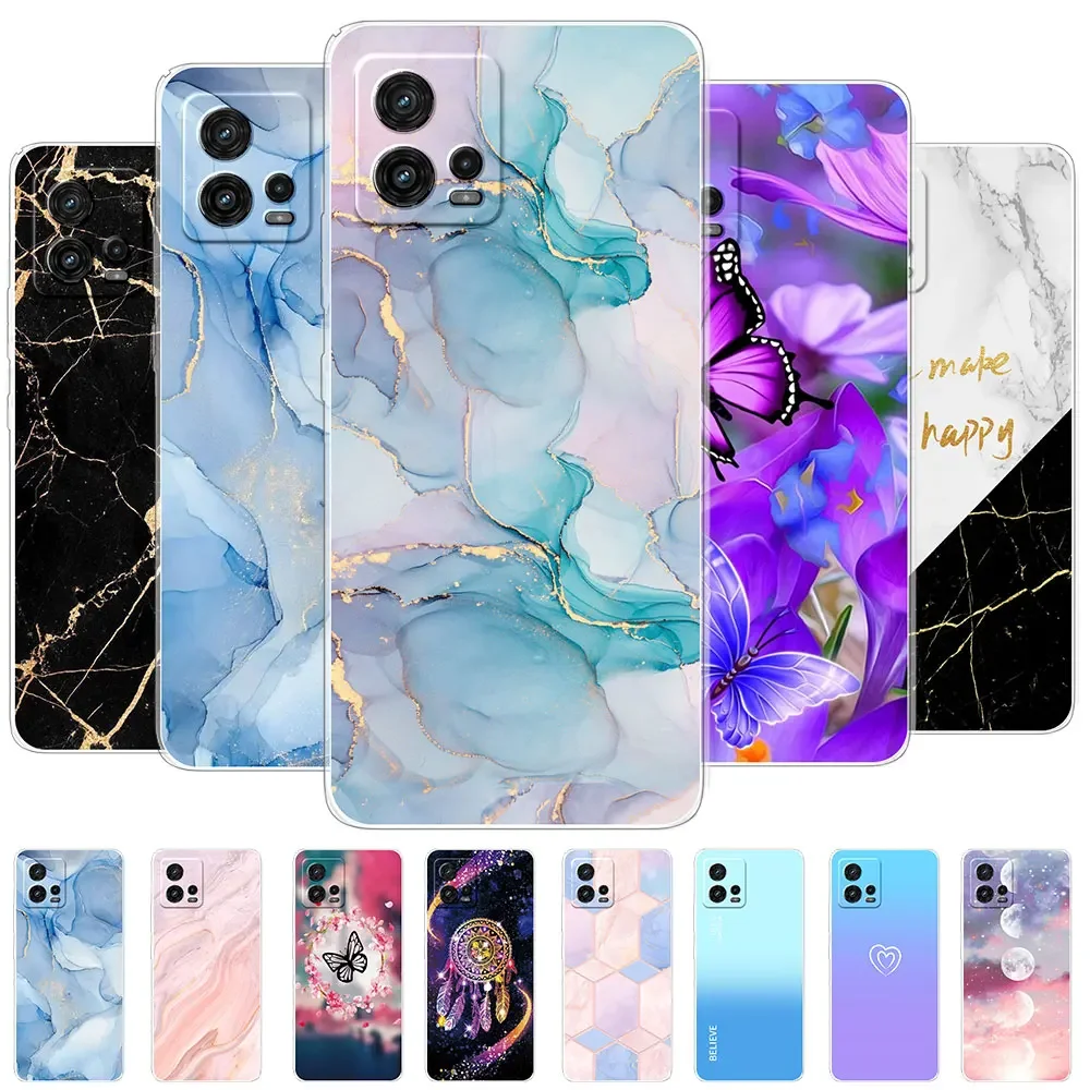 For Motorola Moto G72 Case Moto G72 Marble Soft TPU Silicone Fashion Phone Case For Moto G72 6.55 inch Cover Coque Bumper Fundas