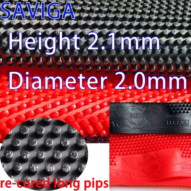 

Saviga Long Pips Rubber OX Re-cured Medium Particle Super Magic Curing Table Tennis Monster Rubber Leather Anti-arc Sinking