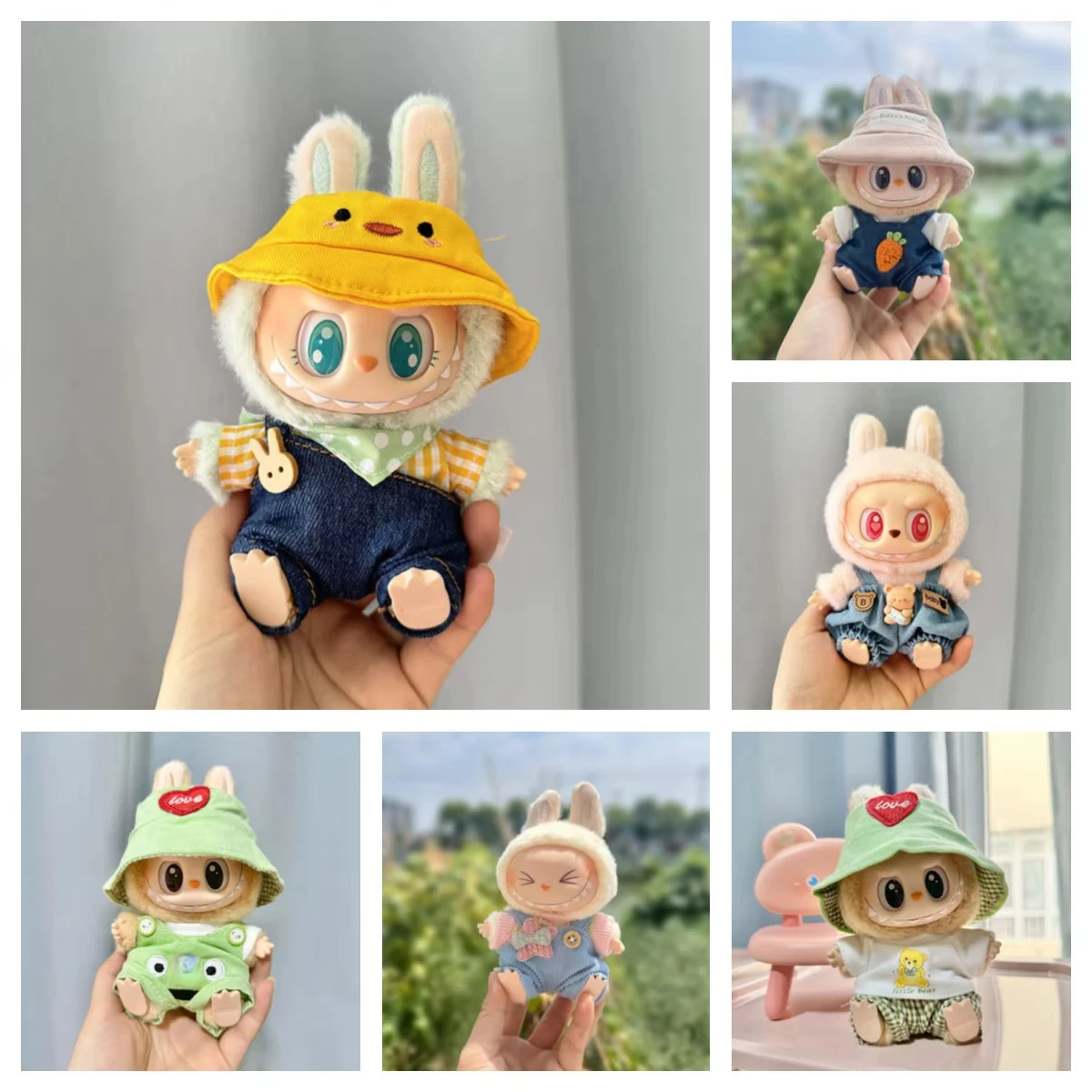 Mini vêtements de course en peluche pour poupées Kpop coréennes, salopette de fête, accessoires de tenue, cadeau de vêtements, 17cm, Exo Labubu I II Idol