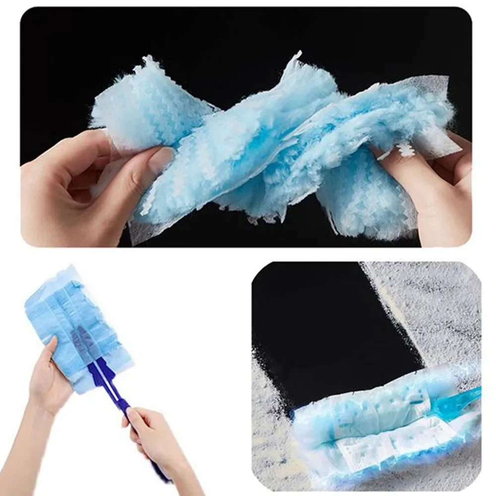 10/30/50pcs Duster Refills, Disposable Duster Refills Compatible For Swiffer Duster Easy To Use Blue