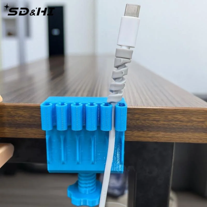 3D Printed Plastic Eco-Friendly Material Desktop Data Cable Clip, Desktop Traceless Cable Management And Organization Tool