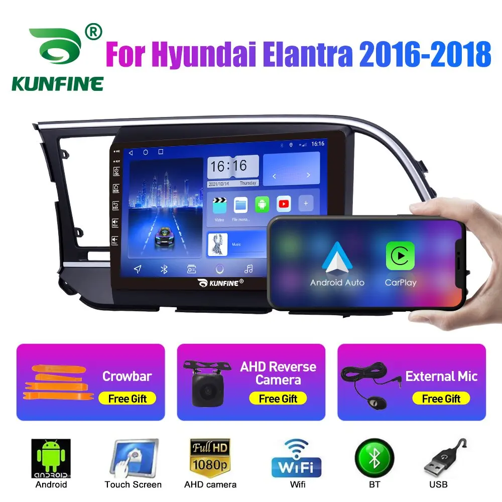 

10.33 Inch Car Radio For Hyundai Elantra 2016-20 2Din Android Octa Core Car Stereo DVD GPS Navigation Player QLED Screen Carplay