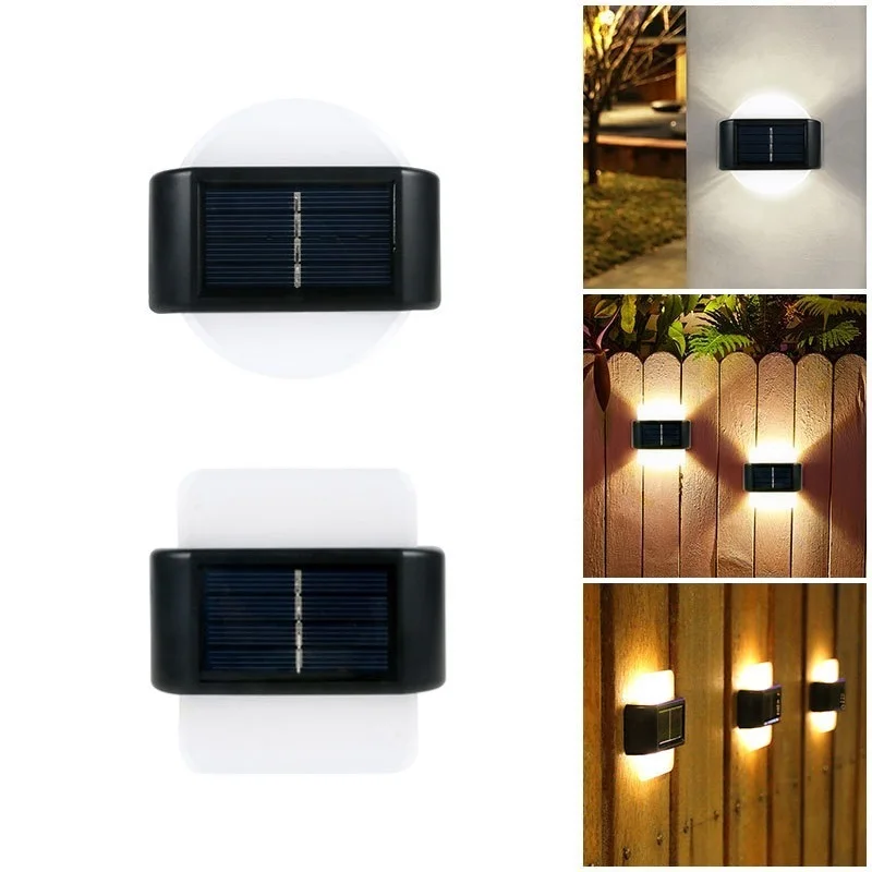 

Solar Fence Light Waterproof Solar Led Light Outdoor Up Down Luminous Lighting for Garden Balcony Yard Street Wall Decor Lamp