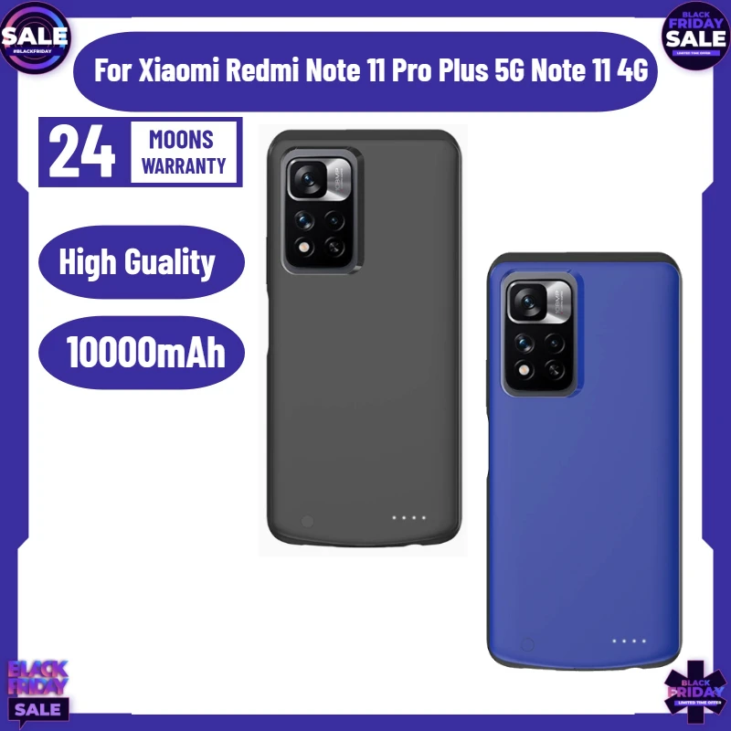 Battery Case 10000mAh For Xiaomi Redmi Note 11 Pro Plus 5G Power Bank Cover for Redmi Note 11 4G Powerbank Case
