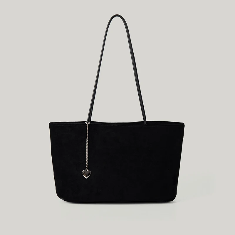 Umhängetasche aus Kunstwildleder mit Hirschmuster, Vintage-Tragetasche für Damen im Herbst und Winter, koreanische einfache vielseitige Handtasche mit mattierten Hirschstreifen – Detail 4