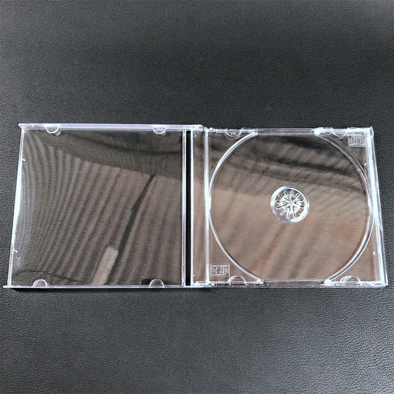 Transparente einteilige Disc-Hülle aus Kunststoff, CD-Hülle, verdickte CD-DVD-Disc-Box, Aufbewahrungsbox, Organizer-Box, Album-Box-Hüllen