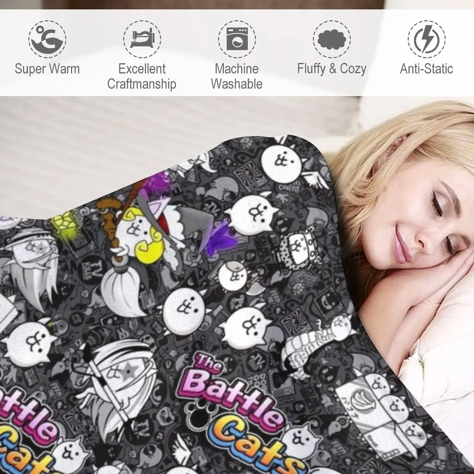 Battle Cats Throw Blanket Sofa Quilt For Sofa Blanket Fluffy