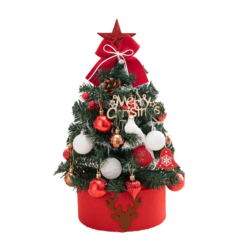 

45/60CM LED Christmas Tree Decoration Set Nightlight Cross-border Desktop Mini Christmas Tree Small New Year Gift DIY Handicraft