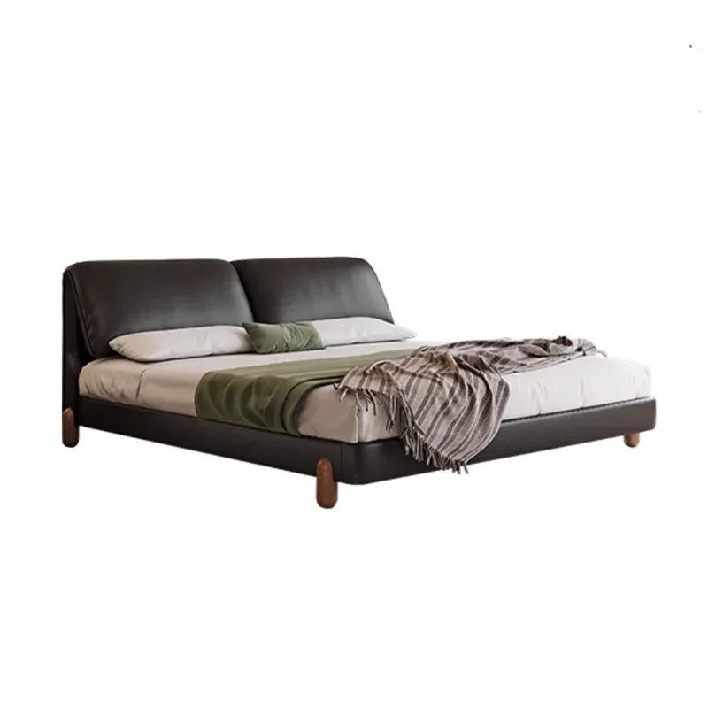 

With adjustment Italian solid wood soft bag bed