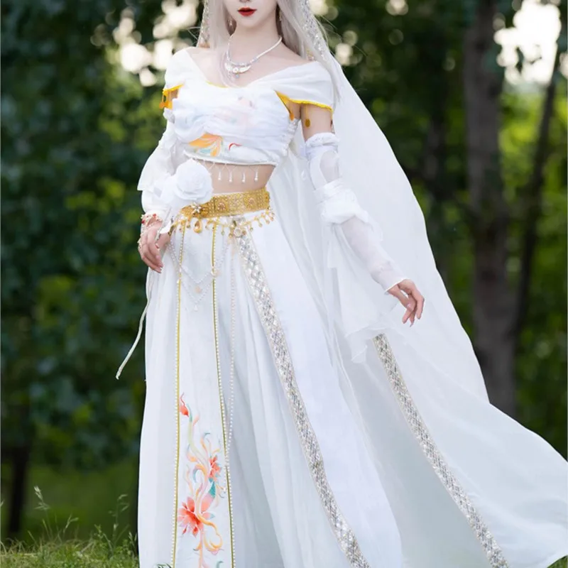 

Dunhuang Style Women's Han Chinese Clothing Western Regions Goddess Exotic Kweichow Moutai Cloak Ancient Costume Full Set