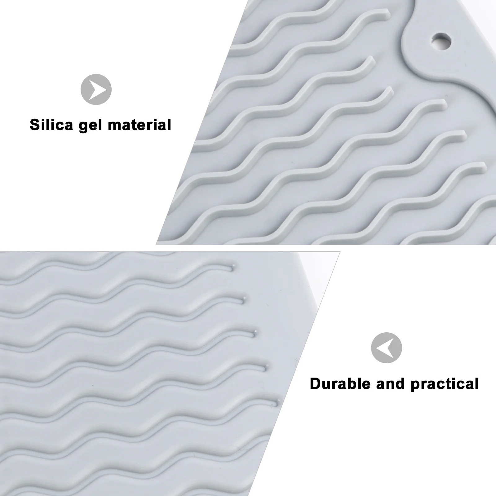 

Silicone Drying Kitchen Draining Dish Pad Wavy Pattern Absorb Water Prevent Mess Home Kitchen Drying Mat Bar Coffee Shop