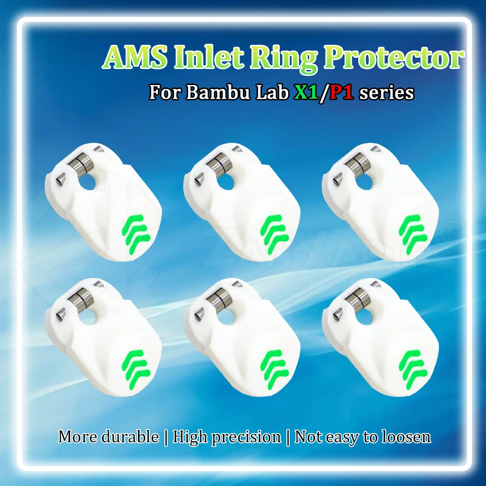 NEW AMS1 Inlet Ring Protector for Bambu Lab X1/P1 Series 4/8pcs 3D Printer Accessories Guard Durable Installation Simple