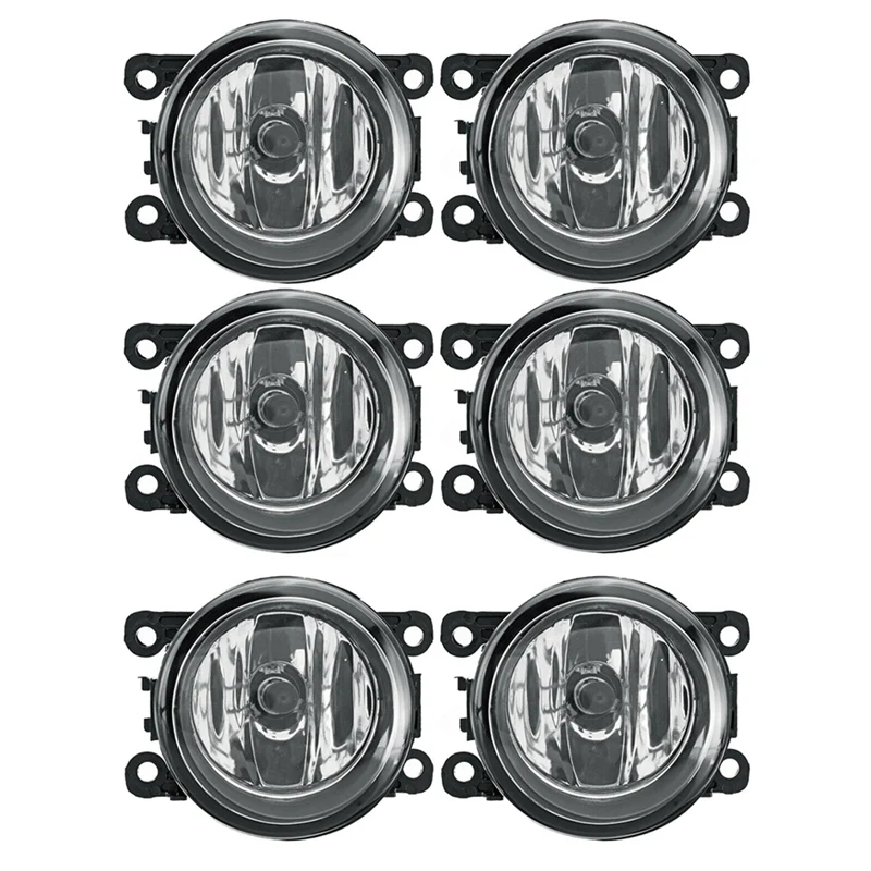 3 Pair Front Bumper Fog Light Lamps With H11 For Ford Focus Suzuki Swift New Alto Renault Peugeot Citroen Anti-Fog Lens