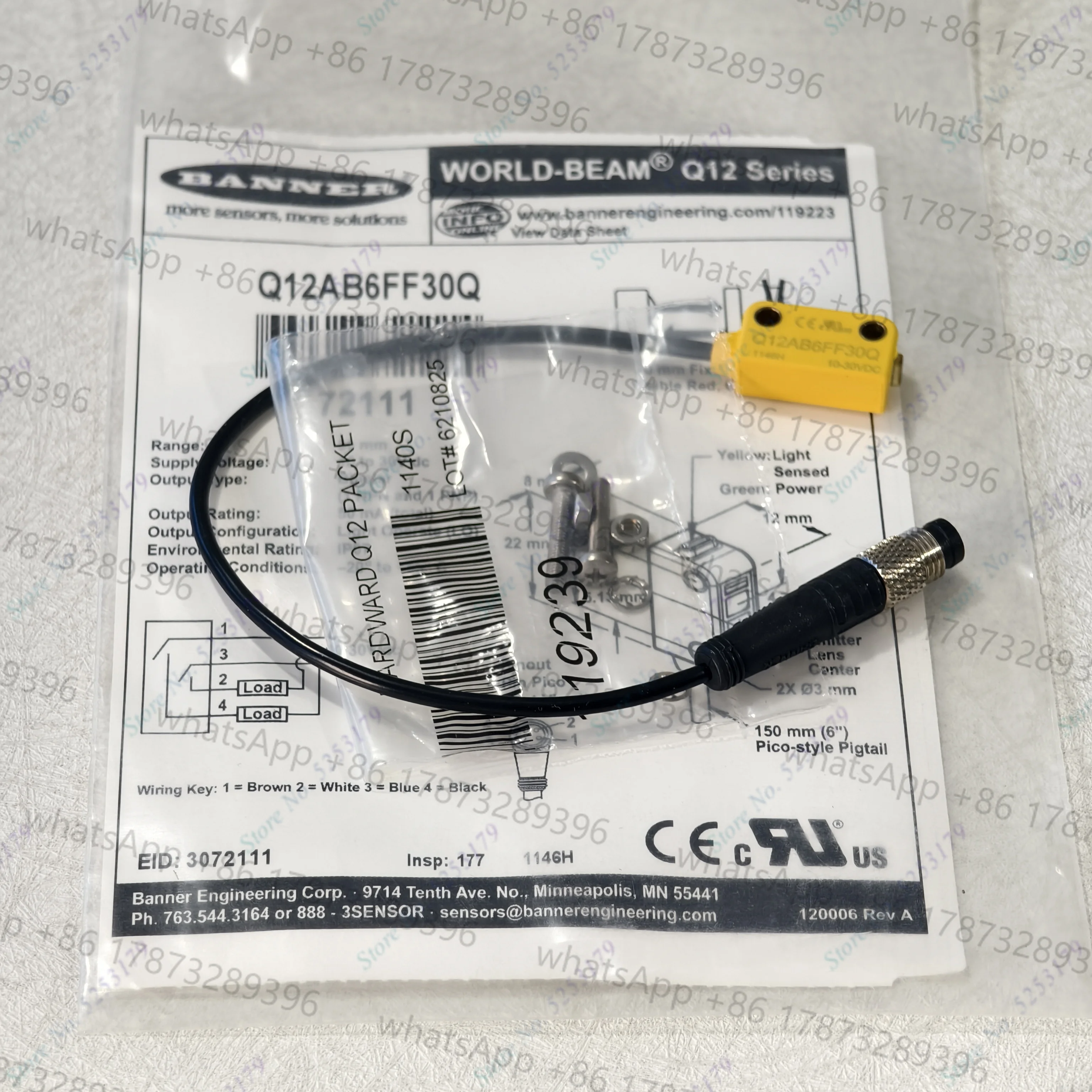 

1PC Q12AB6FF30Q New Original Genuine Photoelectric Switch Sensors