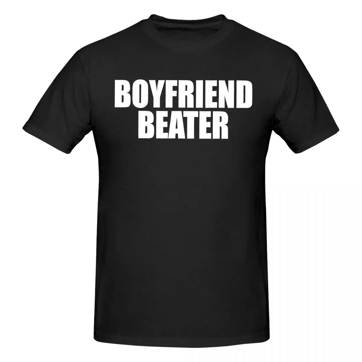 Men Boyfriend Beater Funny Girlfriend T Shirt Vintage Oversized O-neck Cotton Sleeve Custom T Shirt Homme
