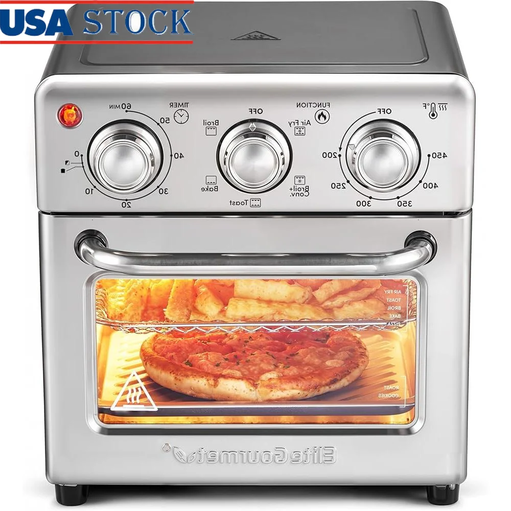 

8.5Qt Air Fryer Oven Convection Broil Toast Bake Multi-functional Cooking High Power with Automatic Shut-Off and 2 Rack Settings