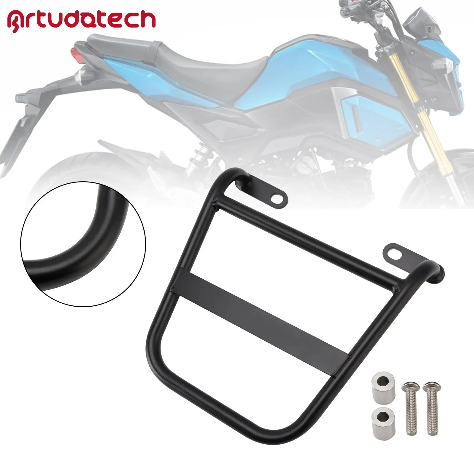 

Side Saddle Bag Mounting Bracket Black Left&Right Fit for Honda Grom 125 2021-2025