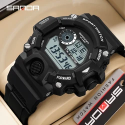 SANDA Top Brand Classical G Style Men Digital Watch Military Sports Watches Fashion Waterproof Stopwatch Electronic Wristwatch