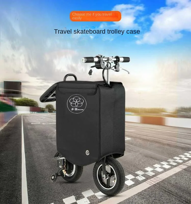 Electric Luggage Folding Electric Scooter Large Trolley Luggage Riding Electric Car