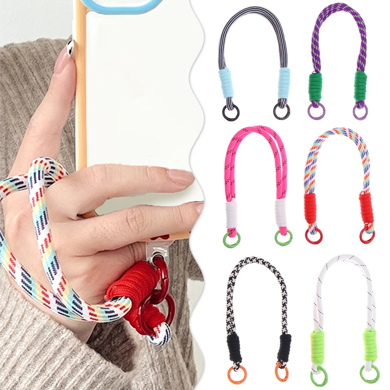 Braided Phone Case Lanyard Keychain Rope Strap Water Bottle Anti-fall Lanyard Anti-lost Keyring Backpack Charm Decor Lanyard