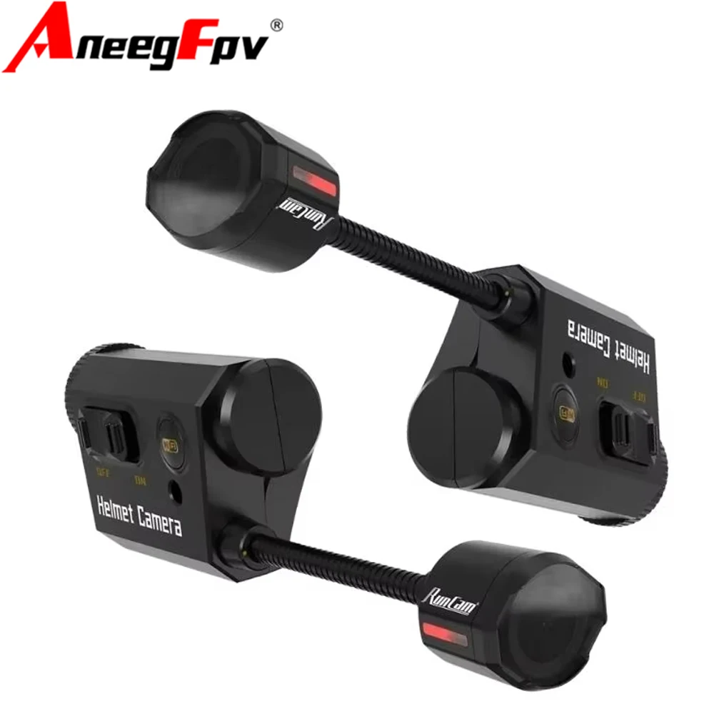 RunCam Helmet Camera Recorder อายุการใช้งานแบตเตอรี่ยาวนาน / หมุนด้ามจับ 90 องศา / Wifi ในตัว