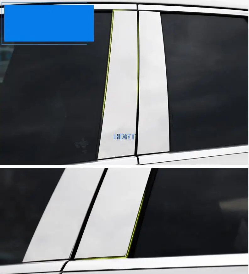 

For Mercedes-Benz GLC 2016 2017 2018 2019+ stainless steel car window center pillar trim Car window bright strip Car decoration