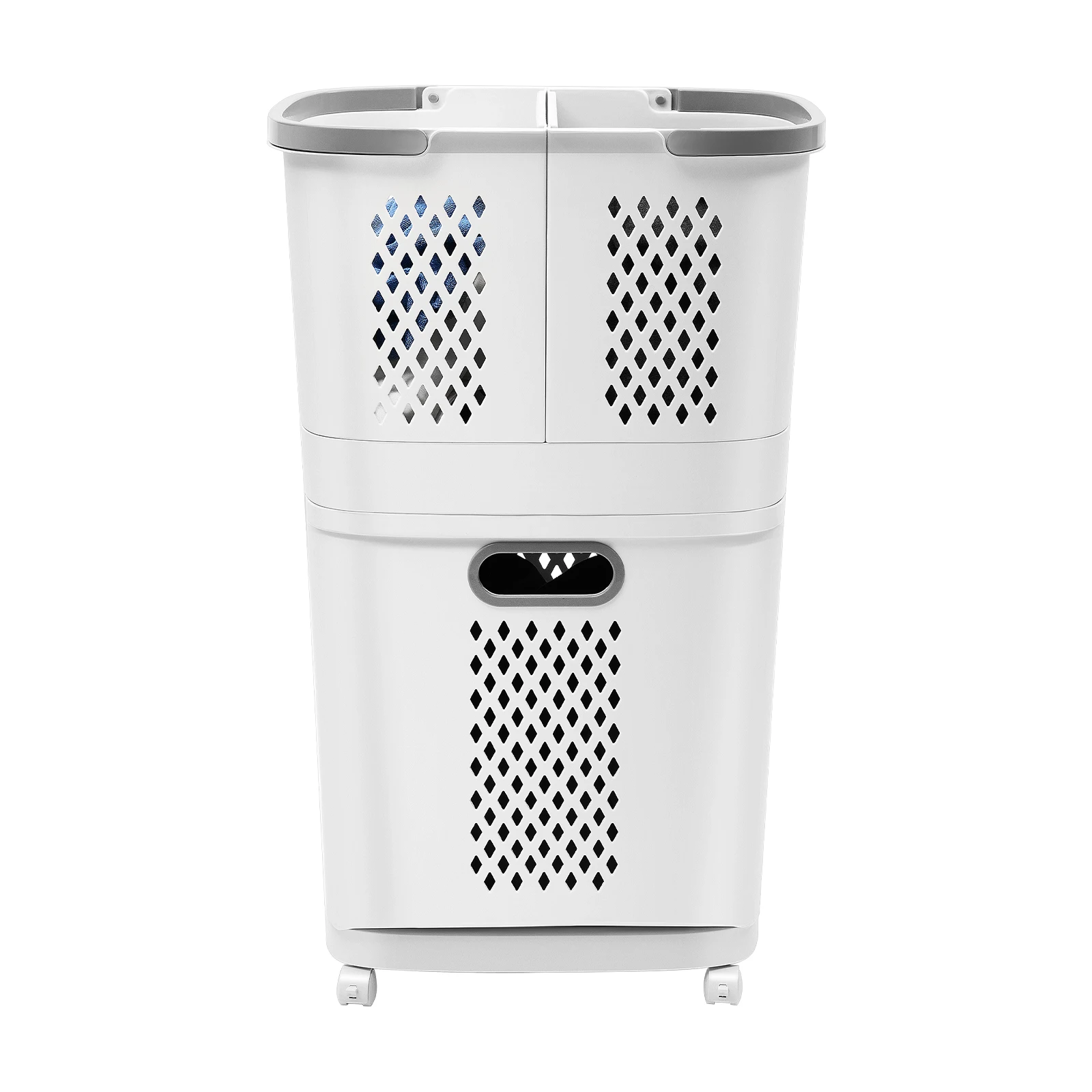 3 layer multifunctional clothes basket with wheels Large Bathroom Dirty Laundry Storage Basket Toilet Dirty Clothes