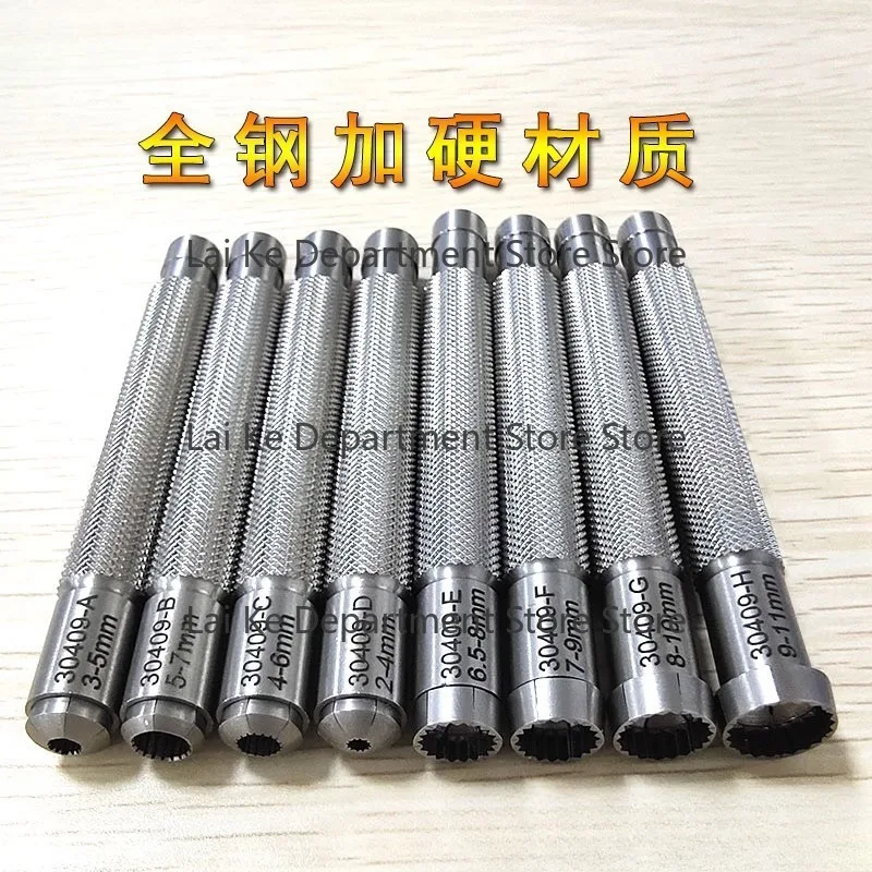 Watch repair tools, watch crown removal tools, tools for taking off the crown, keys for handling the crown, locks for the crown