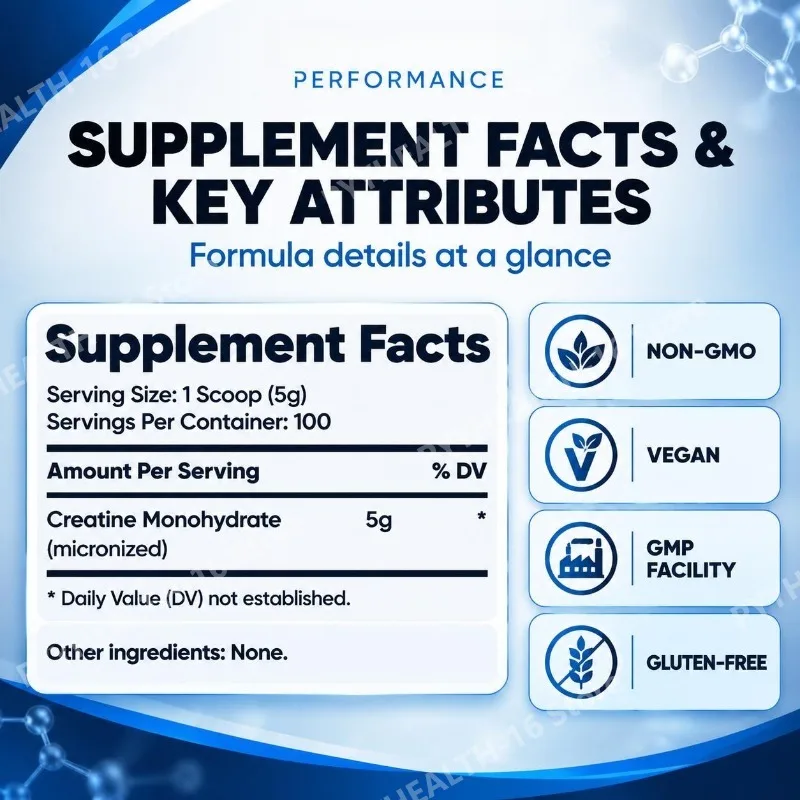 Creatine Monohydrate Powder 500g,Micronized Creatine Supplement,5g Per Serving,100 Servings,Unflavored Fitness Nutrition Support