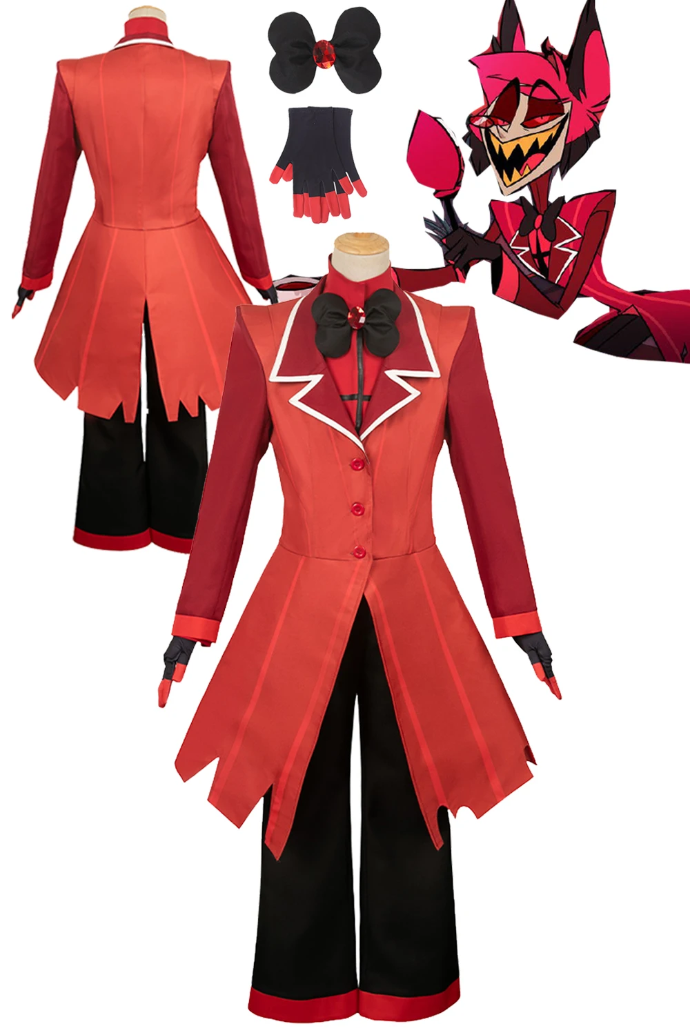 ชุดคอสเพลย์อลาสเตอร์อลาสเตอร์ชุดแฟนซีผูกโบว์ผู้ใหญ่ผู้ชายฮาโลวีนชุดสวมบทบาท