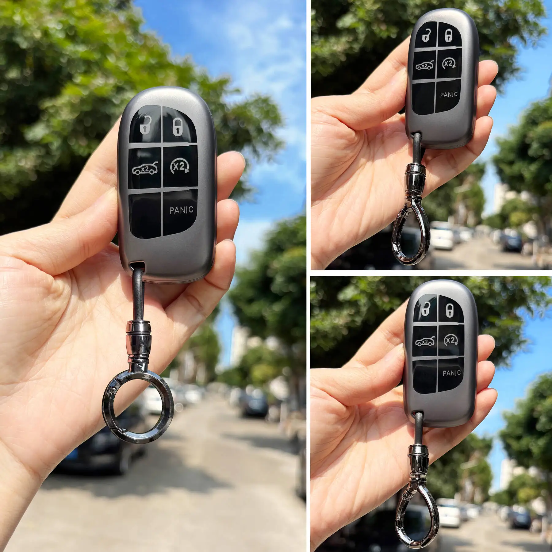 TPU Key Case For Jeep Grand Cherokee Chrysler 300C Renegade FIAT Freemont Dodge Ram 1500 Challenger Dart Car Remote Key Cover