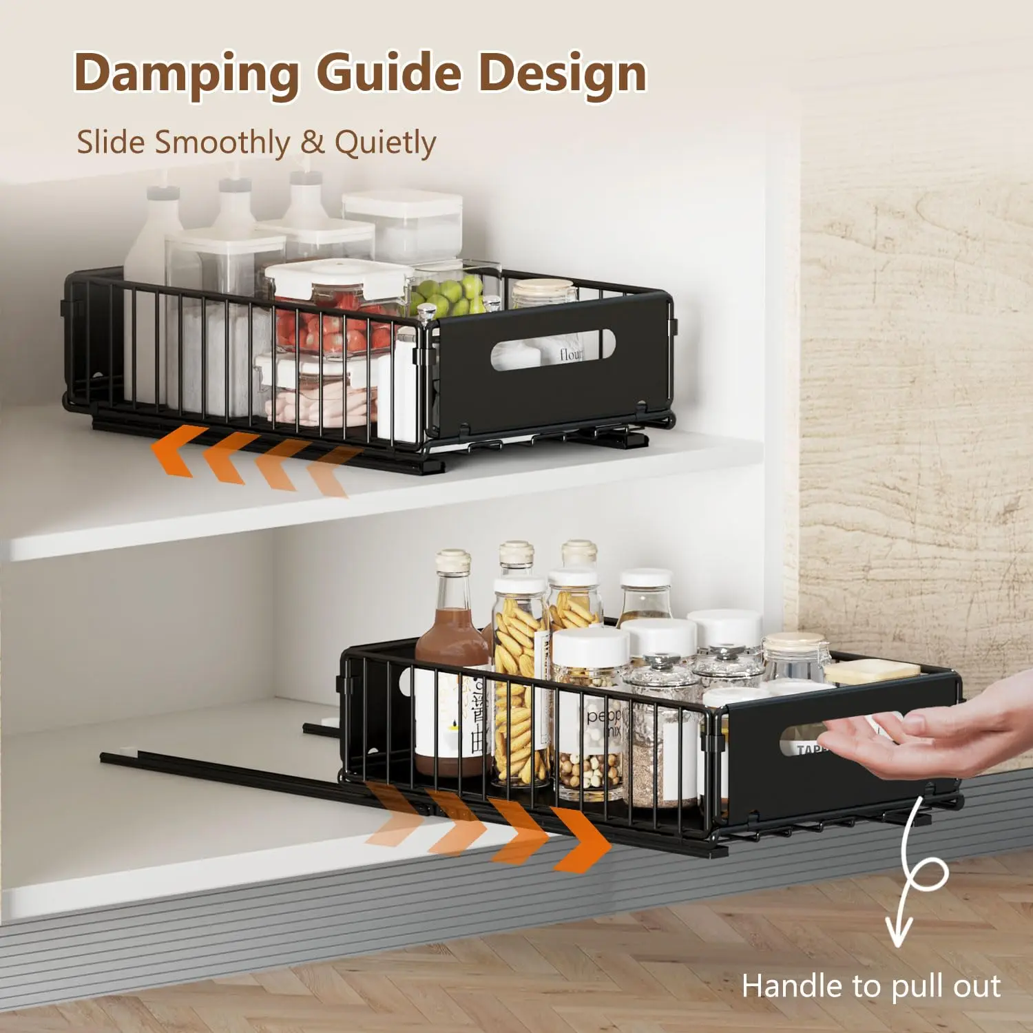 

Выдвижной органайзер для шкафа, металлические выдвижные ящики для шкафов, сверхмощные полки без сверления, клейкие выдвижные ящики