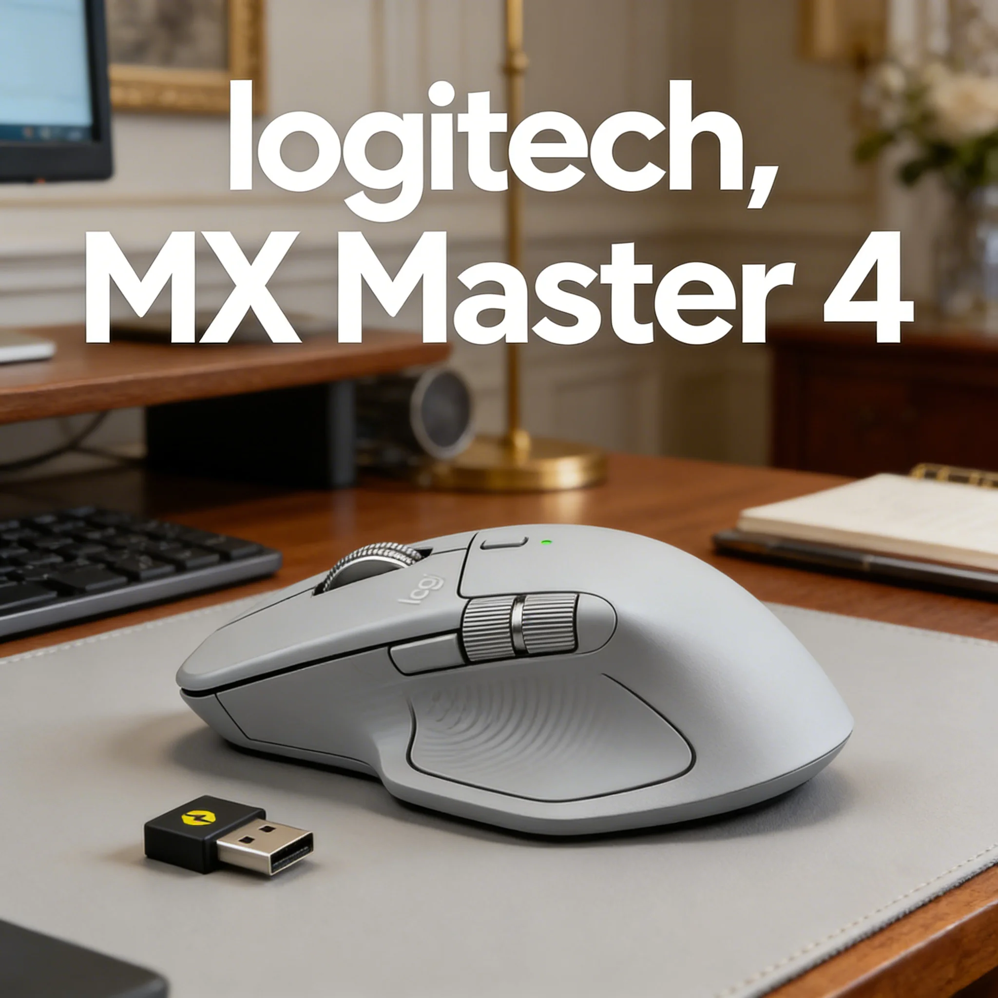 

Беспроводная мышь Logitech MX Master 4 с подключением к нескольким ПК, MagSpeed Scroll, Darkfield Glass Surface, эргономичная + G203/G304/G305/M170/M350