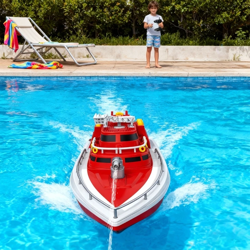รีโมทคอนโทรล Speedboat ของเล่นระบบควบคุมไร้สาย 2.4GHz มอเตอร์ที่มีประสิทธิภาพ Design สำหรับความสนุกสนานในครอบครัวกลางแจ้ง