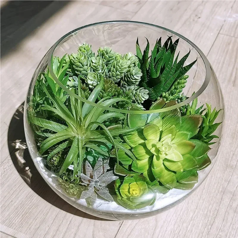 10/20 Stück Gemischte Künstliche Sukkulenten aus PVC für Haus, Garten, Schreibtisch und Bonsai-Dekoration – Detail 4