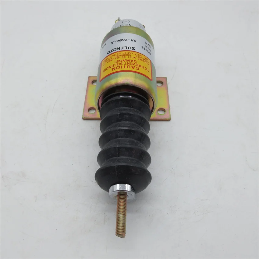 12V SA-2606-12 Fuel Shut Off Stop Cut Solenoid Valve SA-2606-A For Mitsubishi mixer 3 Terminals