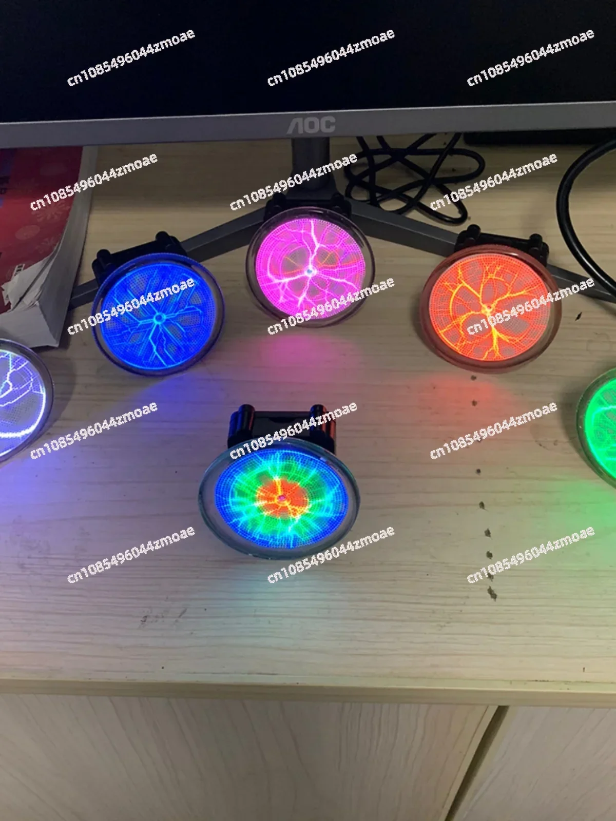 Battery Flash Disc 2.5 Inch Voice-activated Lightning Disc Auxiliary Lamp Cool Ornament Night Running Light Carry