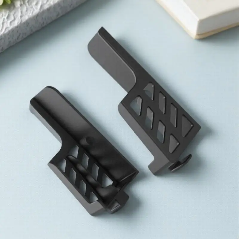 1Pcs Double Slot Phone Holder Air Vent Mount Adjustable Angle Wall Hanging Rack Bracket Stable Black Wall Hanging Rack