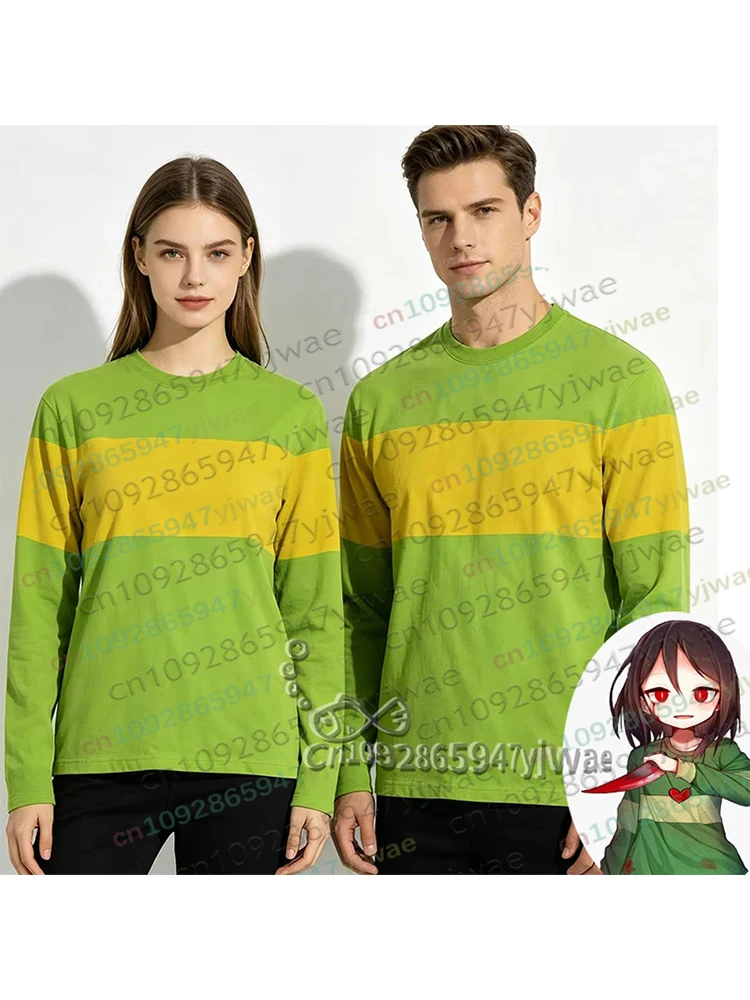 Undertale Deltarune Cosplay Rundhals-T-Shirt Langarm Lose Mode Unisex T-Shirts Lässige Paar-Sportbekleidung Herren Damen Kleidung – Detail 7
