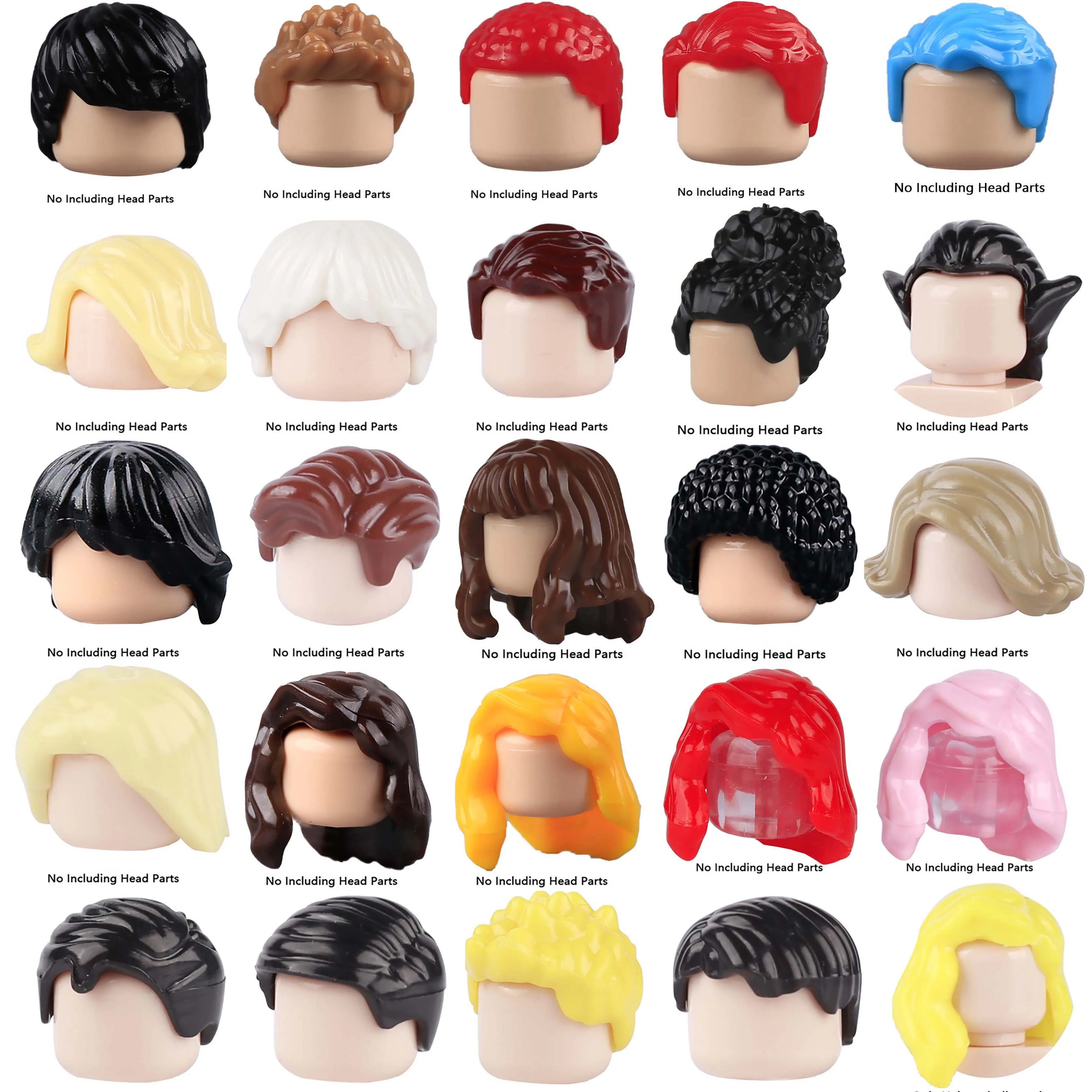 

MOC City Hair Строительные блоки Фигурки Аксессуары Коричневый колышек Прическа Светлые детали Кирпичи Игрушки Подарок