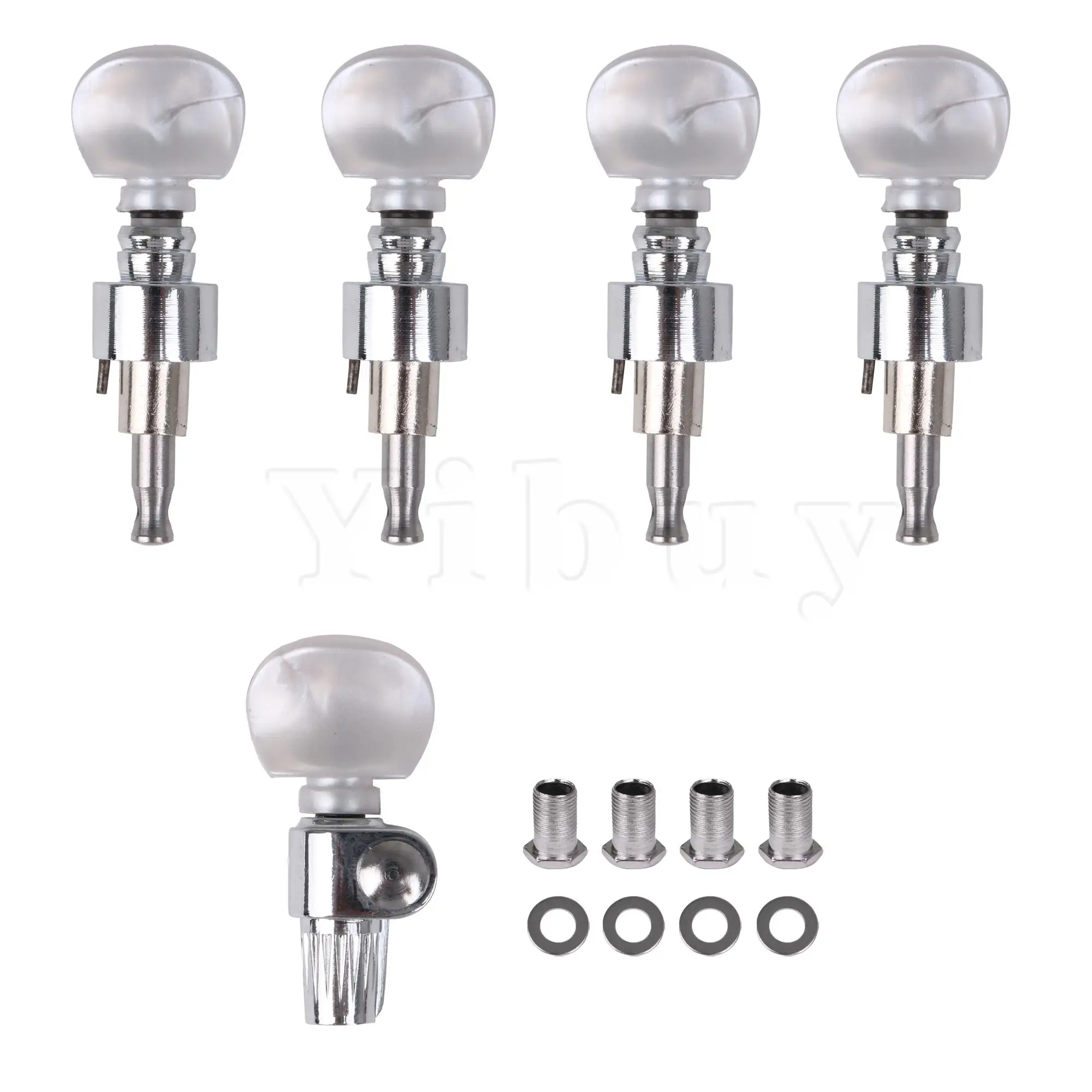 Yibuy 20 Set of  5Pieces Ratio 4:1 5 String Banjo Geared Machine Head with Pegs