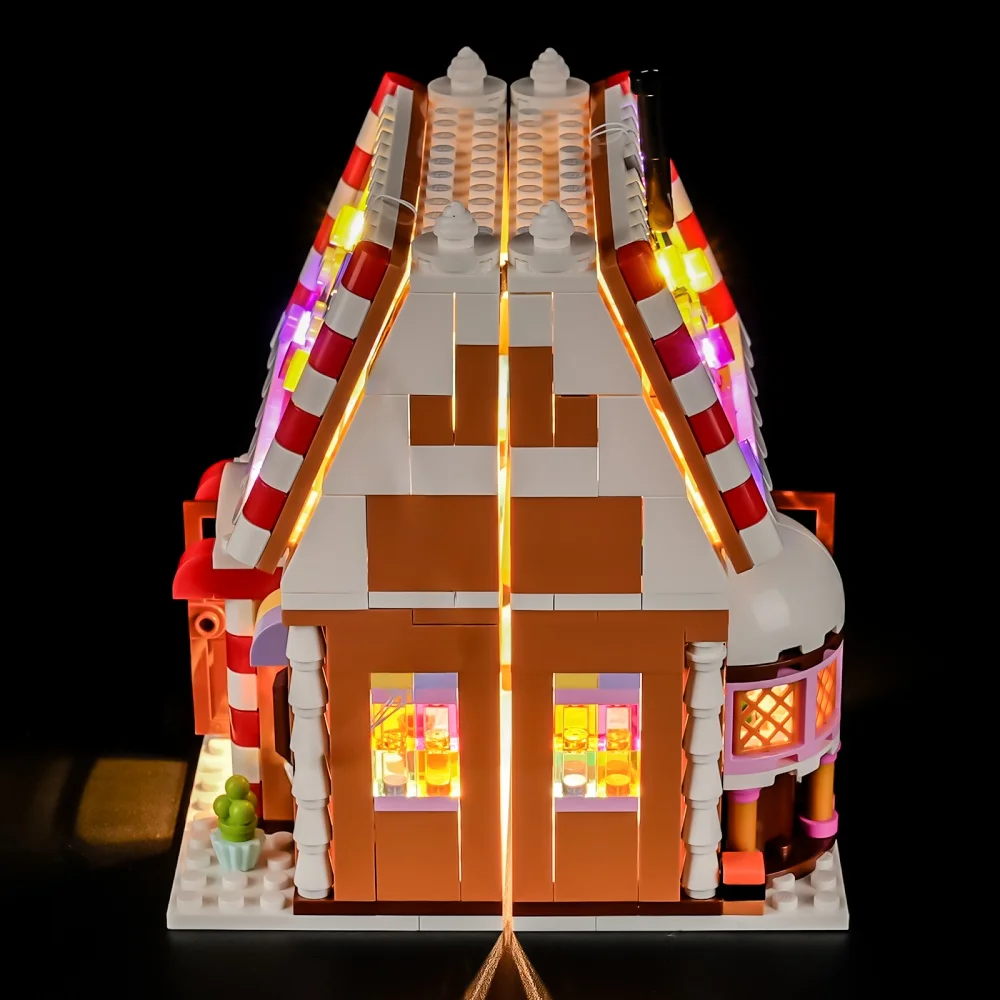 Schip uit de VS, verlichtingsset voor LEGO Christmas Festive Gingerbread House 40809. Exclusief bouwsteen (alleen led-lichtset)