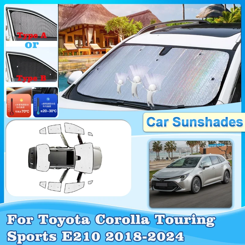 

Автомобильные солнцезащитные козырьки для Toyota Corolla Touring Sports E210 2024 2023 2022 2021-2018, солнцезащитные чехлы, аксессуары для оконного козырька