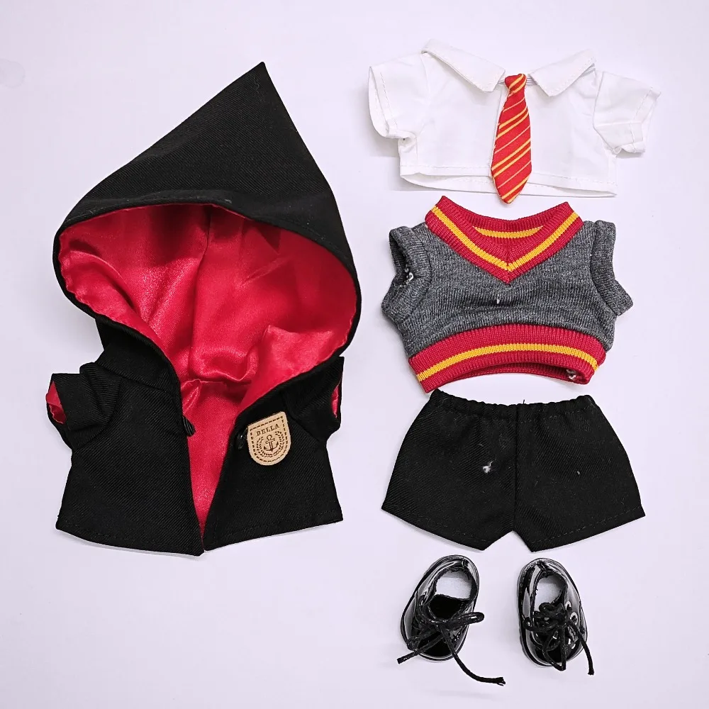 17 cm Labubu Poppenkleertjes Halloween Kostuums Outfit Magische Cape Dress Up Pop Accessoires Zitten Feest Veranderende Jurk Spel Speelgoed