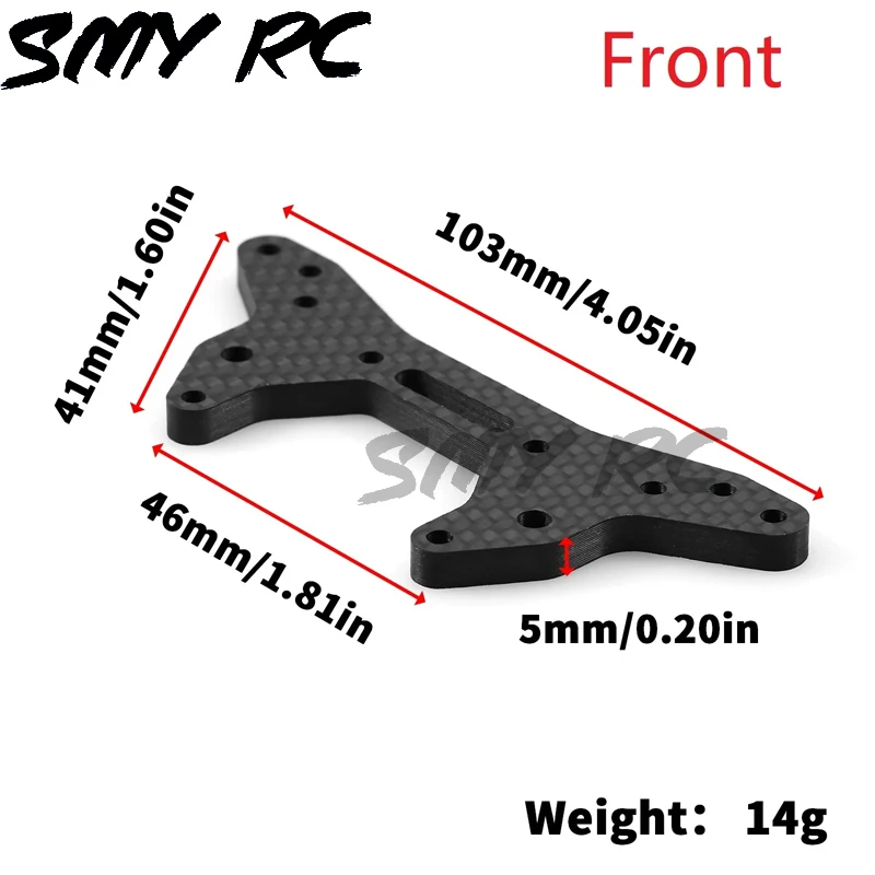 Carbon Fiber Front and Rear Shock Tower for ARRMA 1/7 Infraction Limitless 6S RC Car Upgrade Parts Accessories