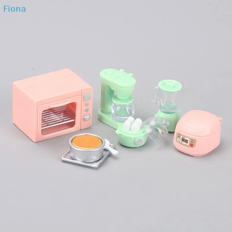 ✔Kids Mini Play House Kitchen Toy Miniature Rice Cooker Oven Juicer Egg Steamer Small Model Children's Doll House Accessories